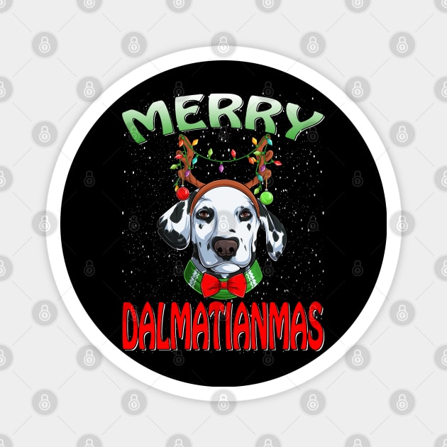 Merry Dalmatianmas Ugly Dalmatian Christmas Xmas Pajamas Magnet by intelus